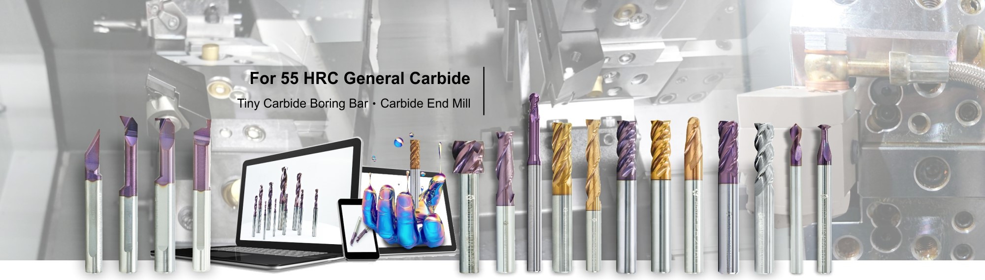 Carbide end mill and Carbide drill and Tiny carbide boring bar